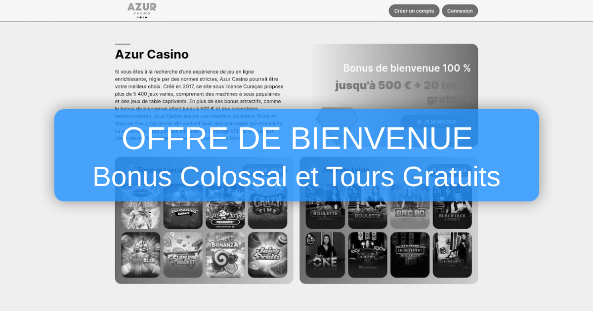Casino Azur - Site officiel du casino en ligne